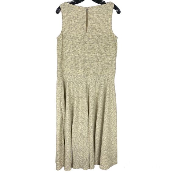 Prologue Midi Dress Sz Large Sleeveless Flare Beachy Lagenlook Modest Tan - Picture 5 of 5